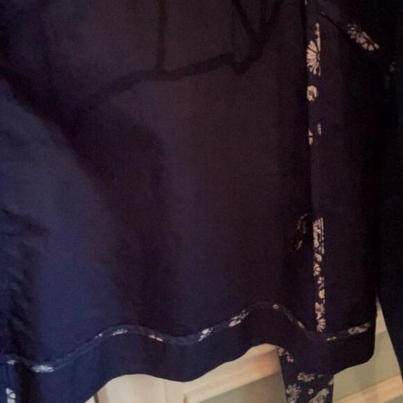 Jason Wu for Target Trench Coat Navy Blue and Floral M - Picture 12 of 13